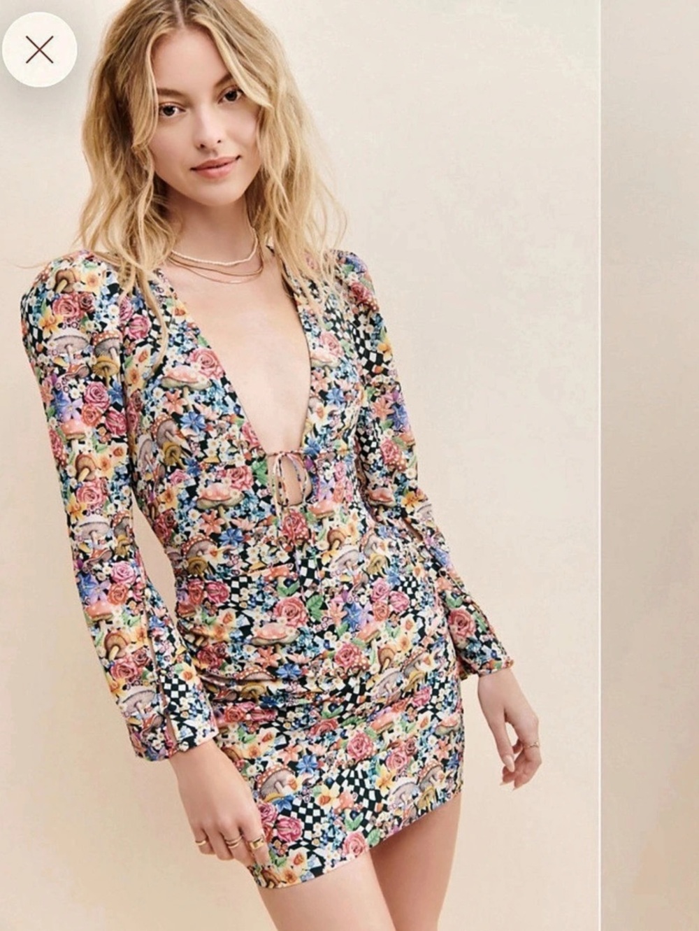 For love and lemons June Cape Mini dress